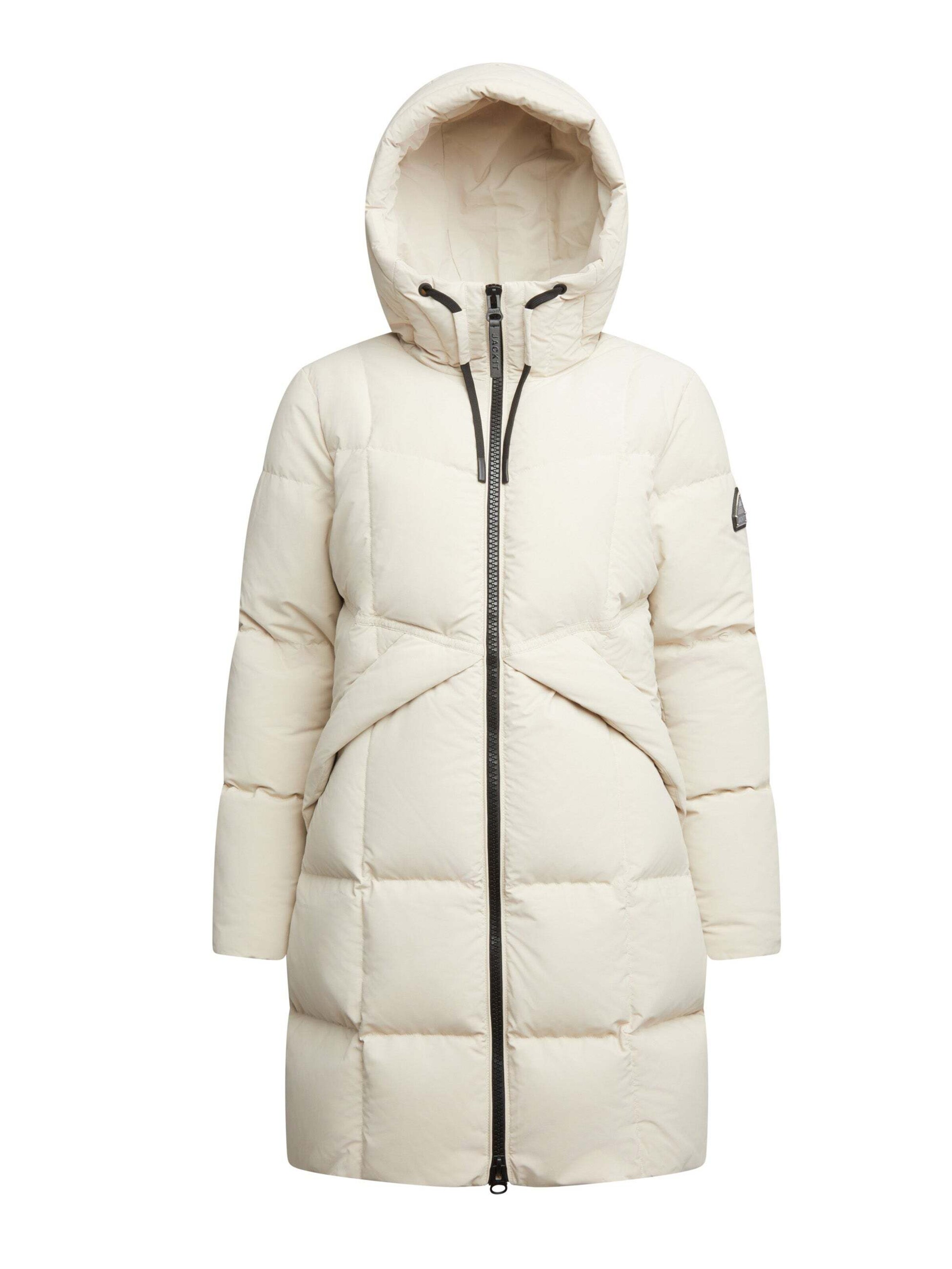 Veste outdoor ' Black Star Puffer Coat Matt ' JACK1T en blanc : devant