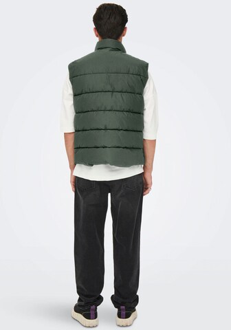 Only & Sons Vest 'Melvin' in Green