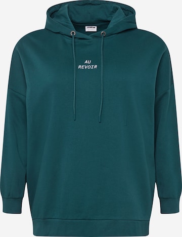 Noisy May Curve Sweatshirt 'Believe' i grön: framsida