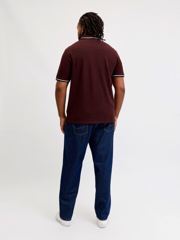 Jack & Jones Plus Tričko 'JJEPAULOS' – červená