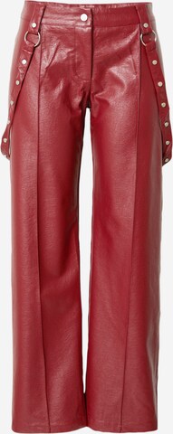 The Ragged Priest Regular Pants 'CHALISE' in Red: front