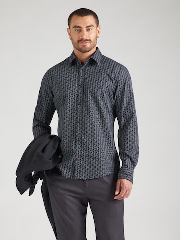 JOOP! Jeans Regular fit Πουκάμισο 'Hanson' σε μαύρο: μπροστά