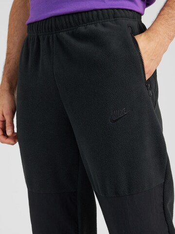 Nike Sportswear - Tapered Calças 'Club Polar' em preto