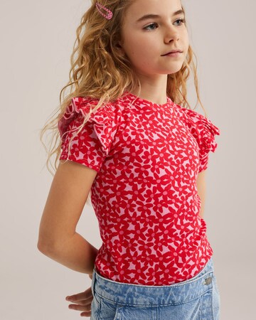 WE Fashion Футболка в Ярко-розовый