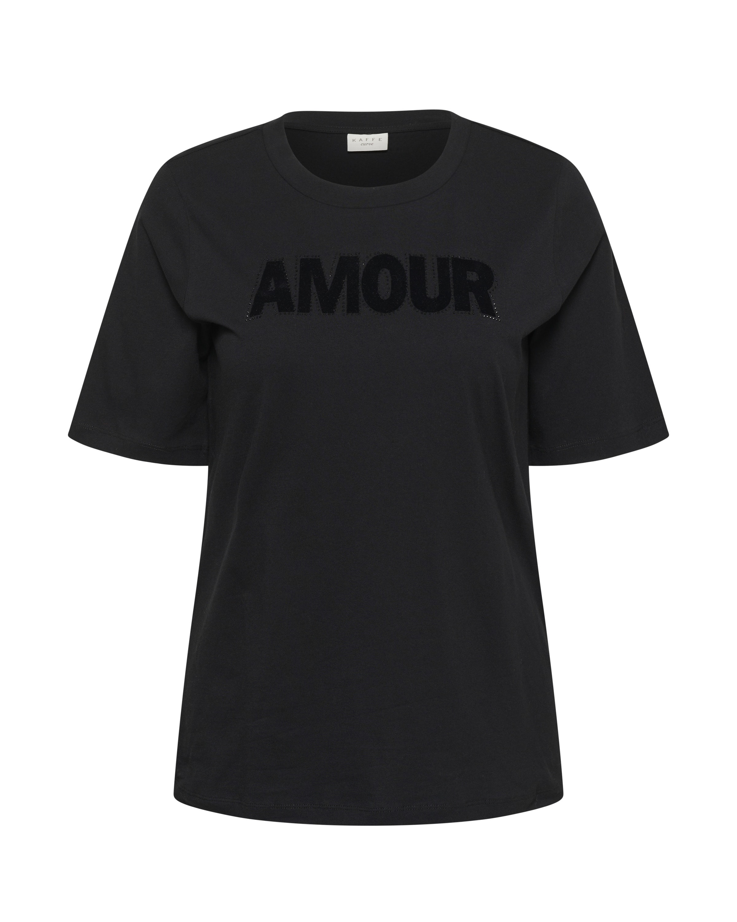 KAFFE CURVE Blouse in Black: front