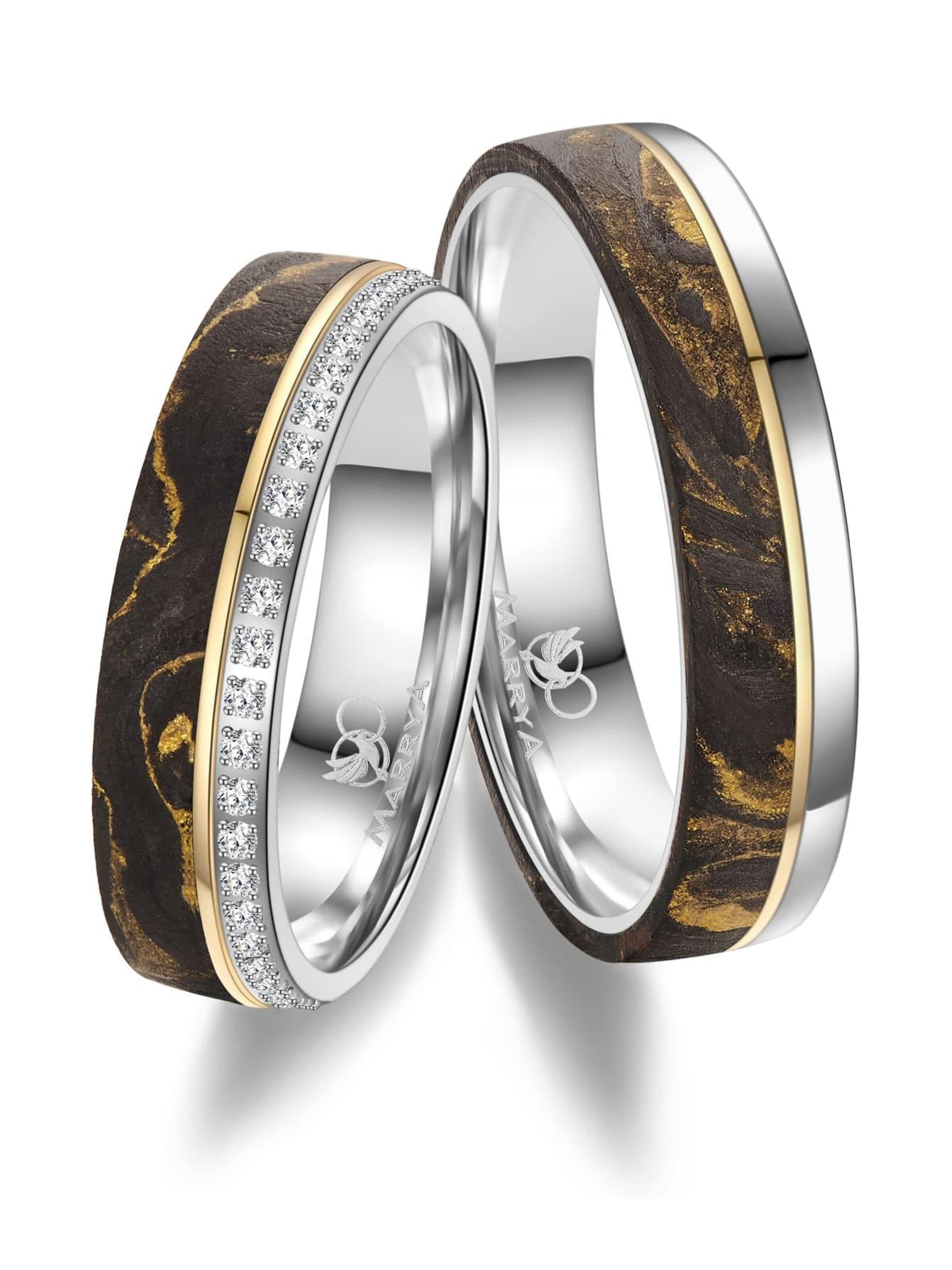 Anello 'MARRYA CA-10 Ehering aus Carbon + Titan Spezial' di MARRYA in nero