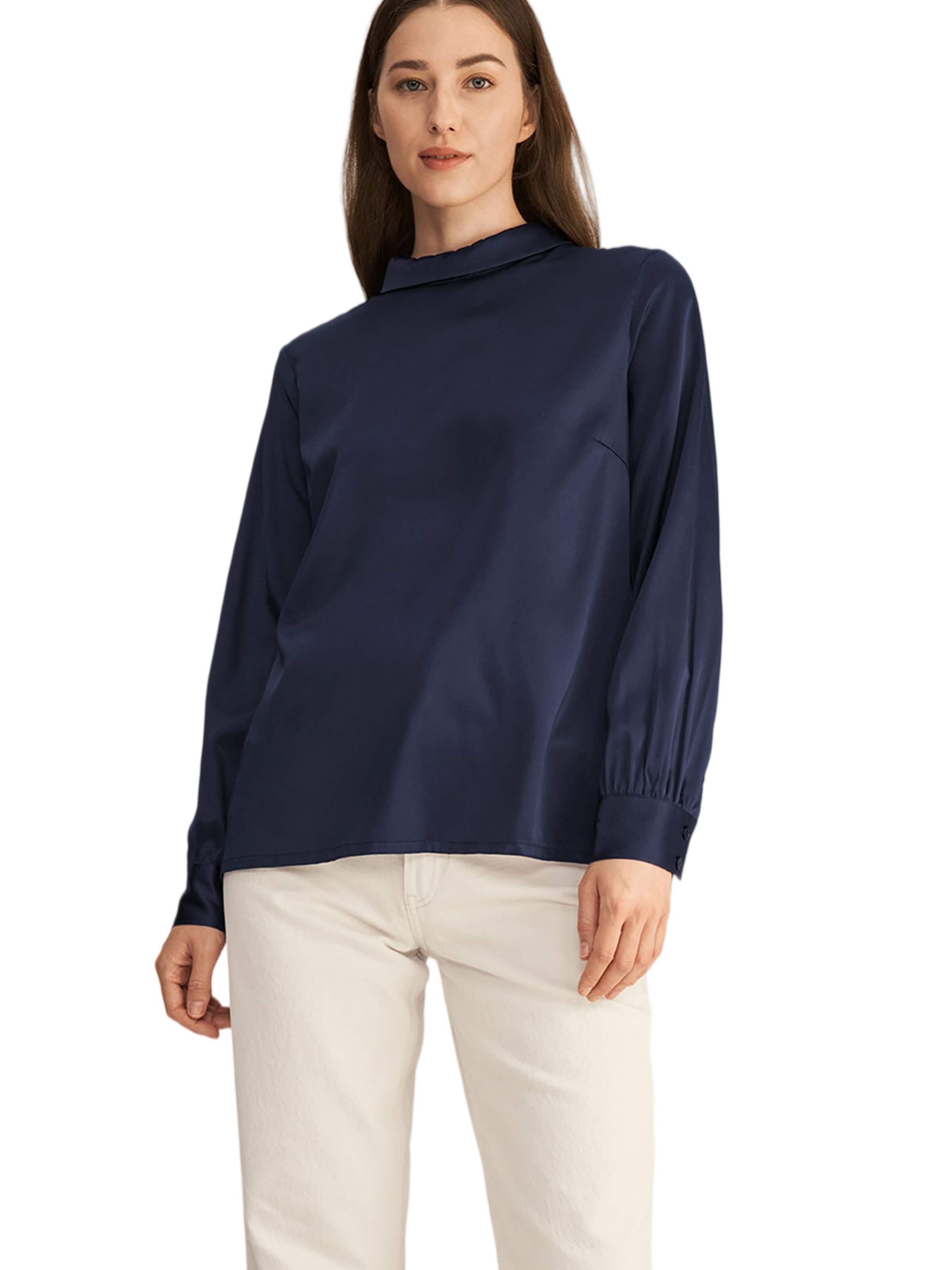 Lilysilk - Blusa en azul: frente