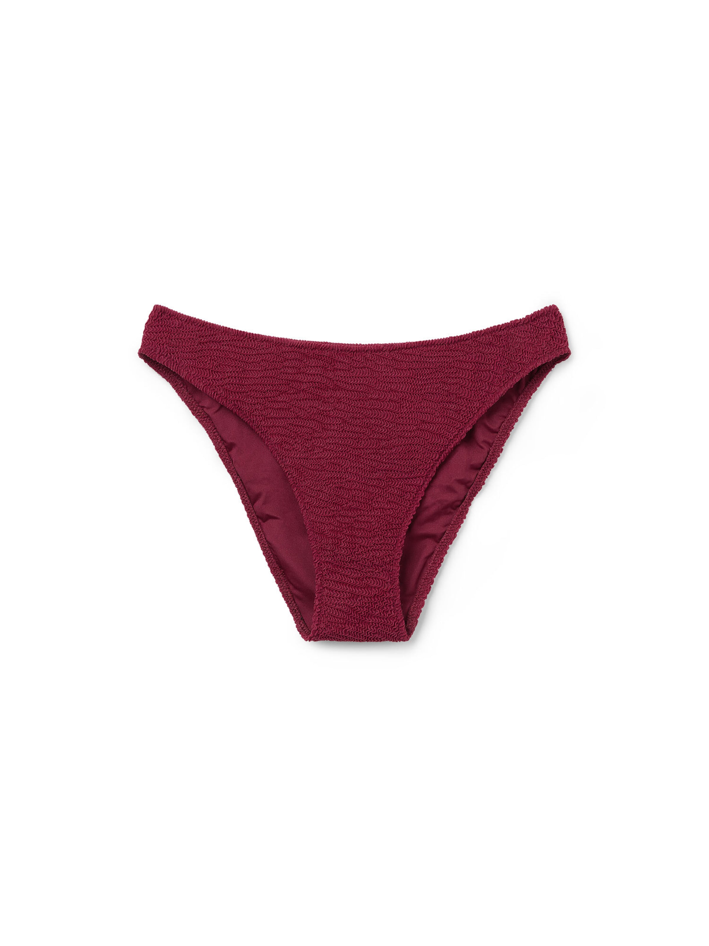 CALZEDONIA Bikini Bottoms 'CRINKLE WAVES' in Red: front
