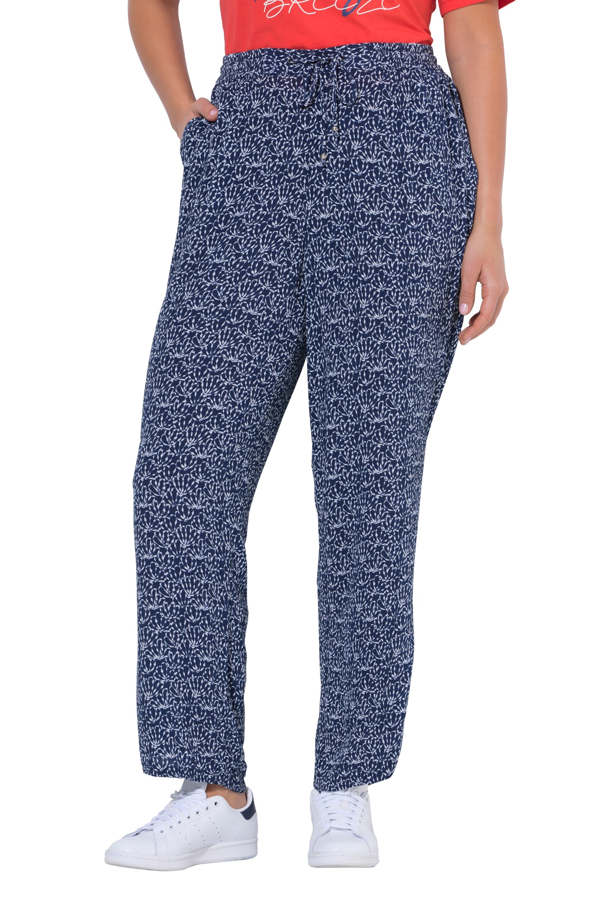 Ulla Popken Regular Trousers in Blue: front