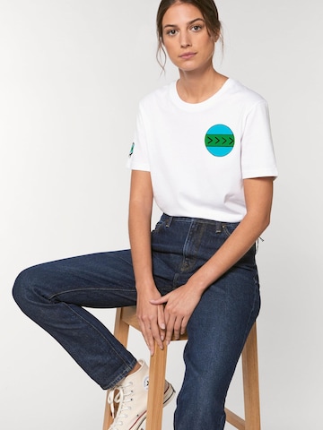 AFROZAN Shirt 'CAPRA-EARTH' in White: front