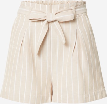 Tally Weijl Loose fit Pleat-front trousers in Beige: front