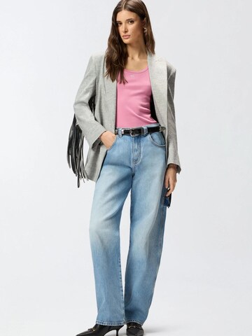 Haut 'PINKO CALCOLATORE CANOTTIERA COSTINA COTONE LOGO METAL canotta' PINKO en rose