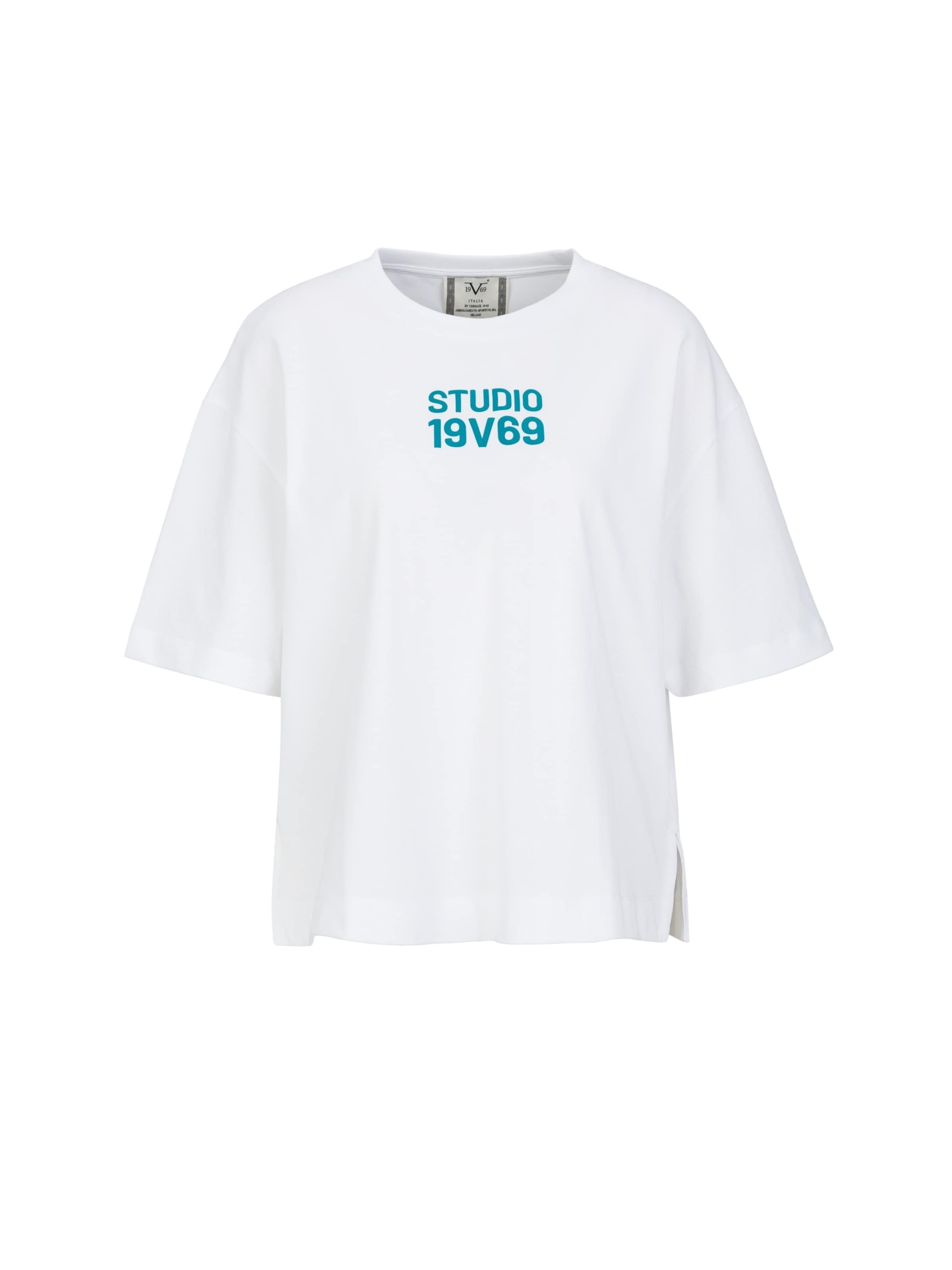 19V69 ITALIA T-Shirt 'Petonia Studio' in Weiß: Vorderseite