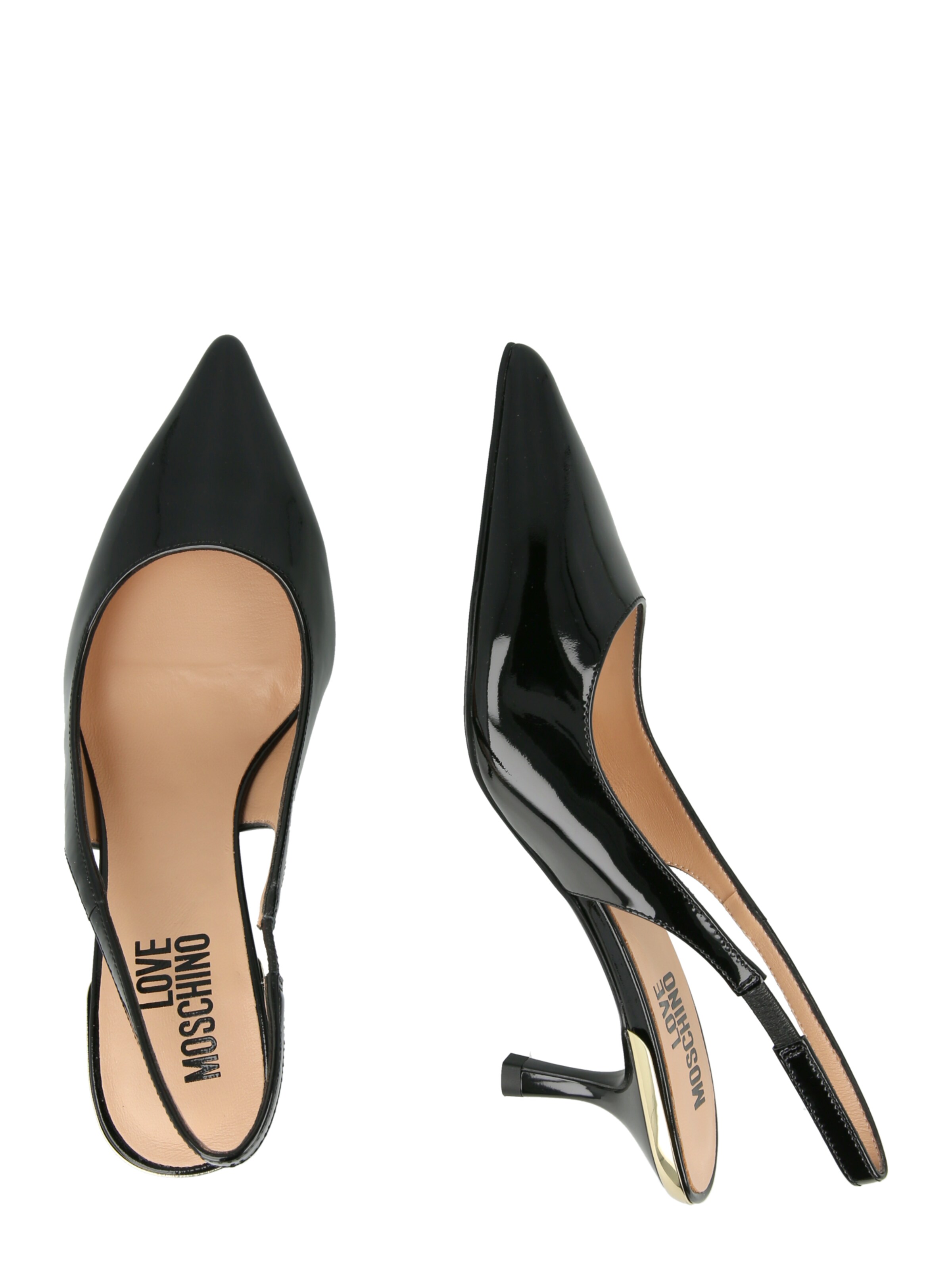 Escarpins à bride arrière Love Moschino en noir