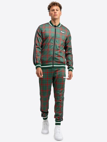 LONSDALE Joggingpak 'Edgware' in Groen: voorkant