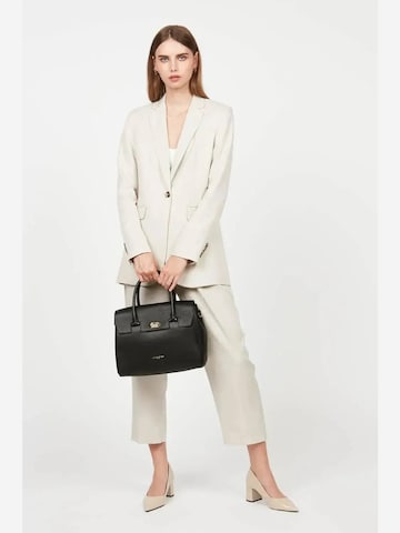 LANCASTER Paris Handtas 'Lancaster Sac à Rabat Foulonné Milano L Noir' in Zwart: voorkant