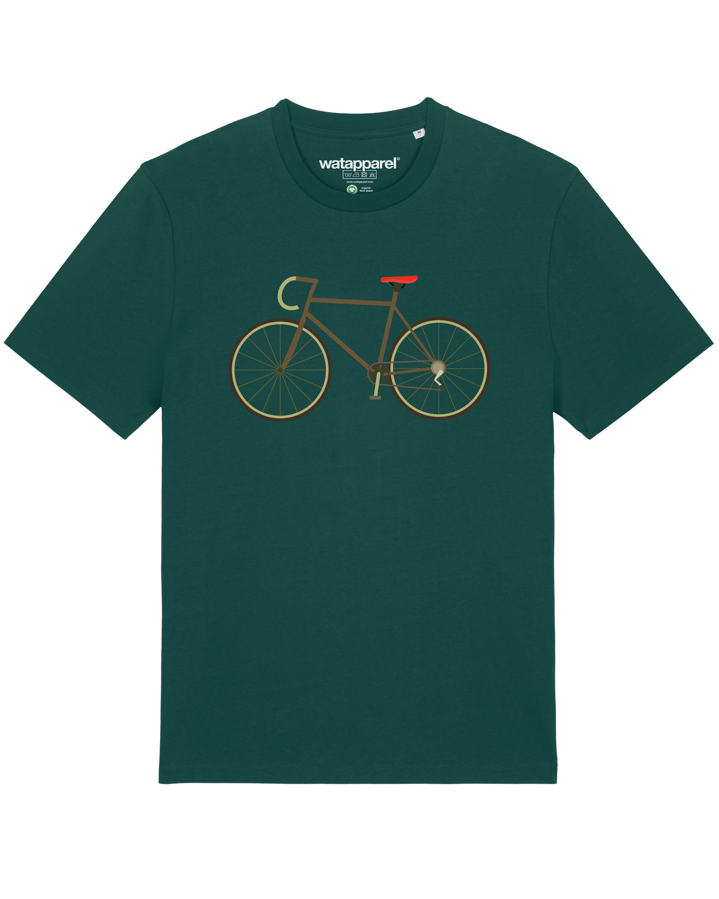Maglietta 'Fahrrad' di Watapparel in verde: frontale