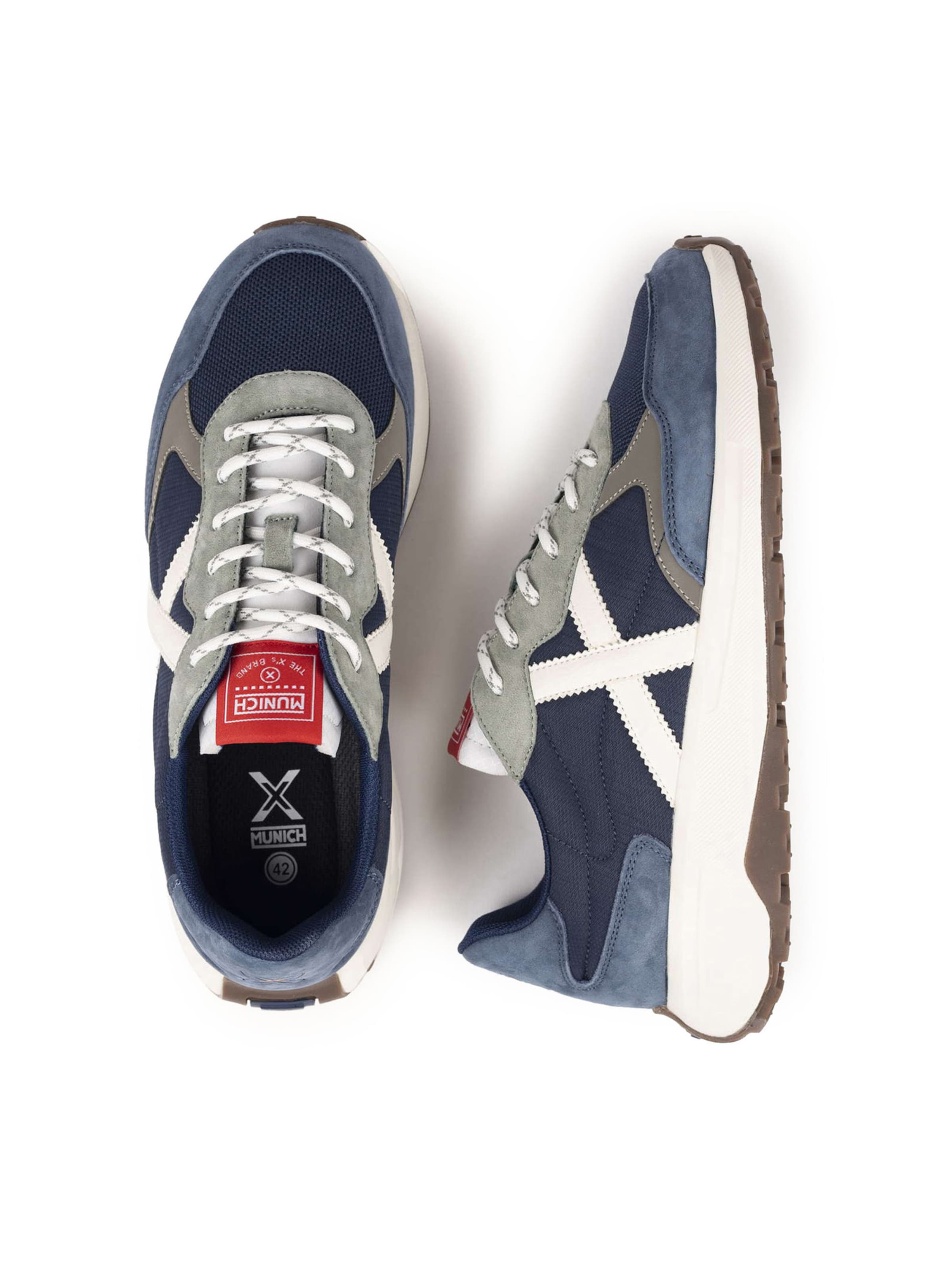 Baskets basses ' BABEL ' MUNICH en bleu