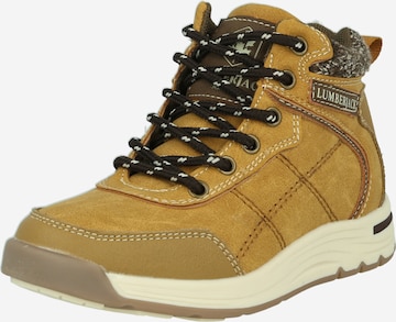 Lumberjack Boots in Yellow: front