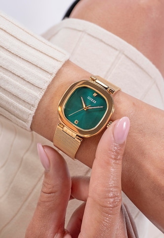 Montre à affichage analogique GUESS en or