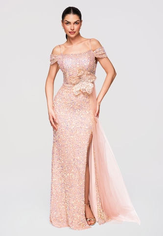 Ombre Abendkleid in Gold