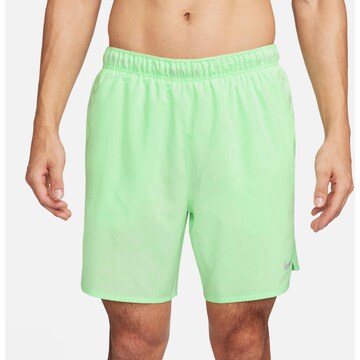 NIKE Regular Workout Pants 'Challenger' in Green: front