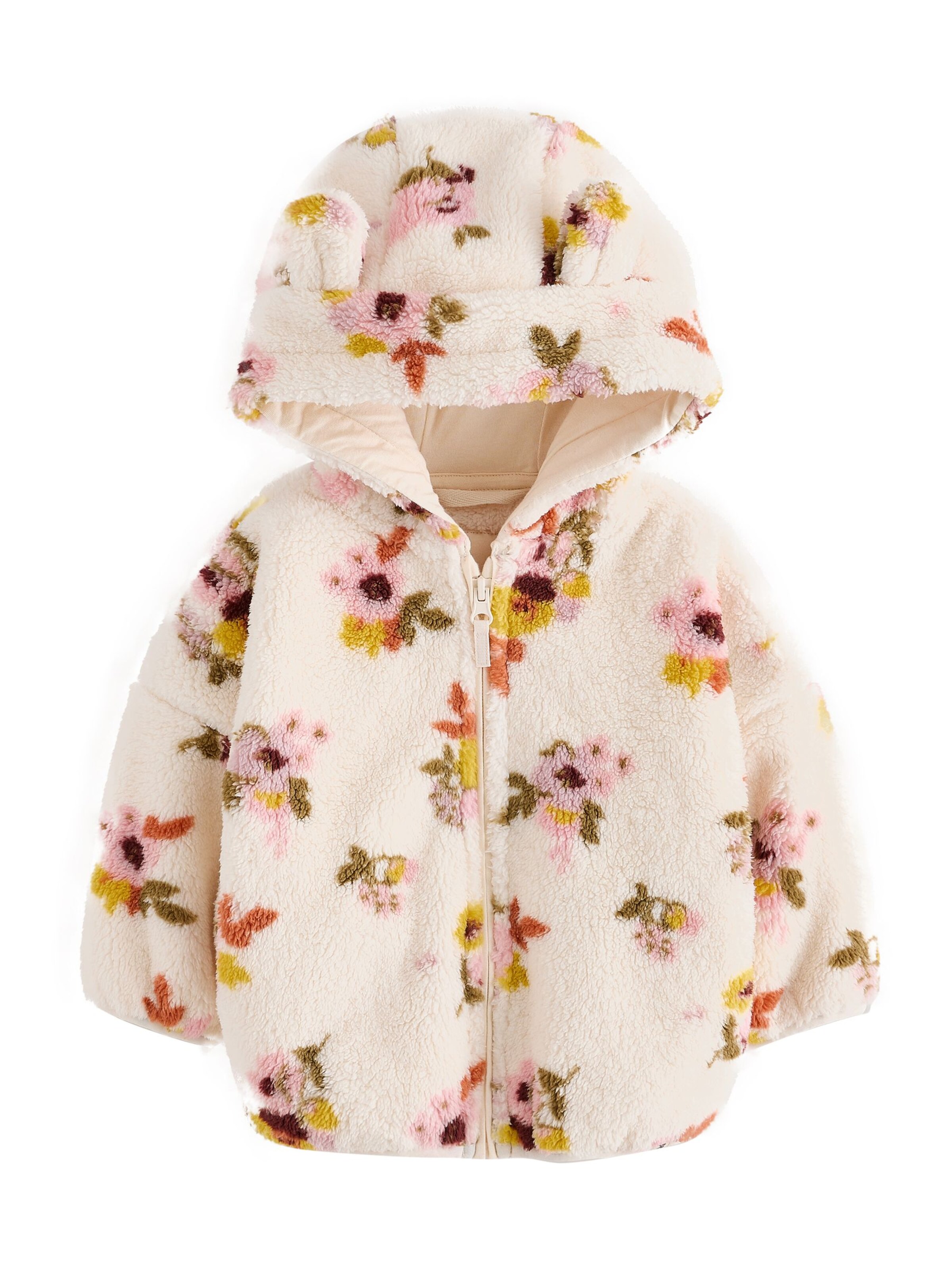 Next Fleecejakke i beige: forside