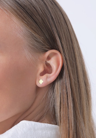 ELLI PREMIUM Earrings 'Kleeblatt' in Gold: front