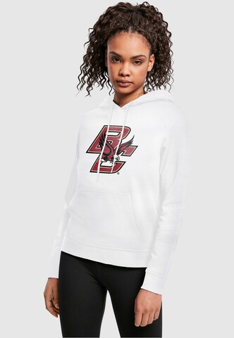 Merchcode Sweatshirt 'Ladies Boston College - Eagles' in Wit: voorkant