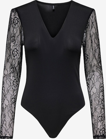 ONLY Shirt bodysuit 'ONLSia' in Black: front