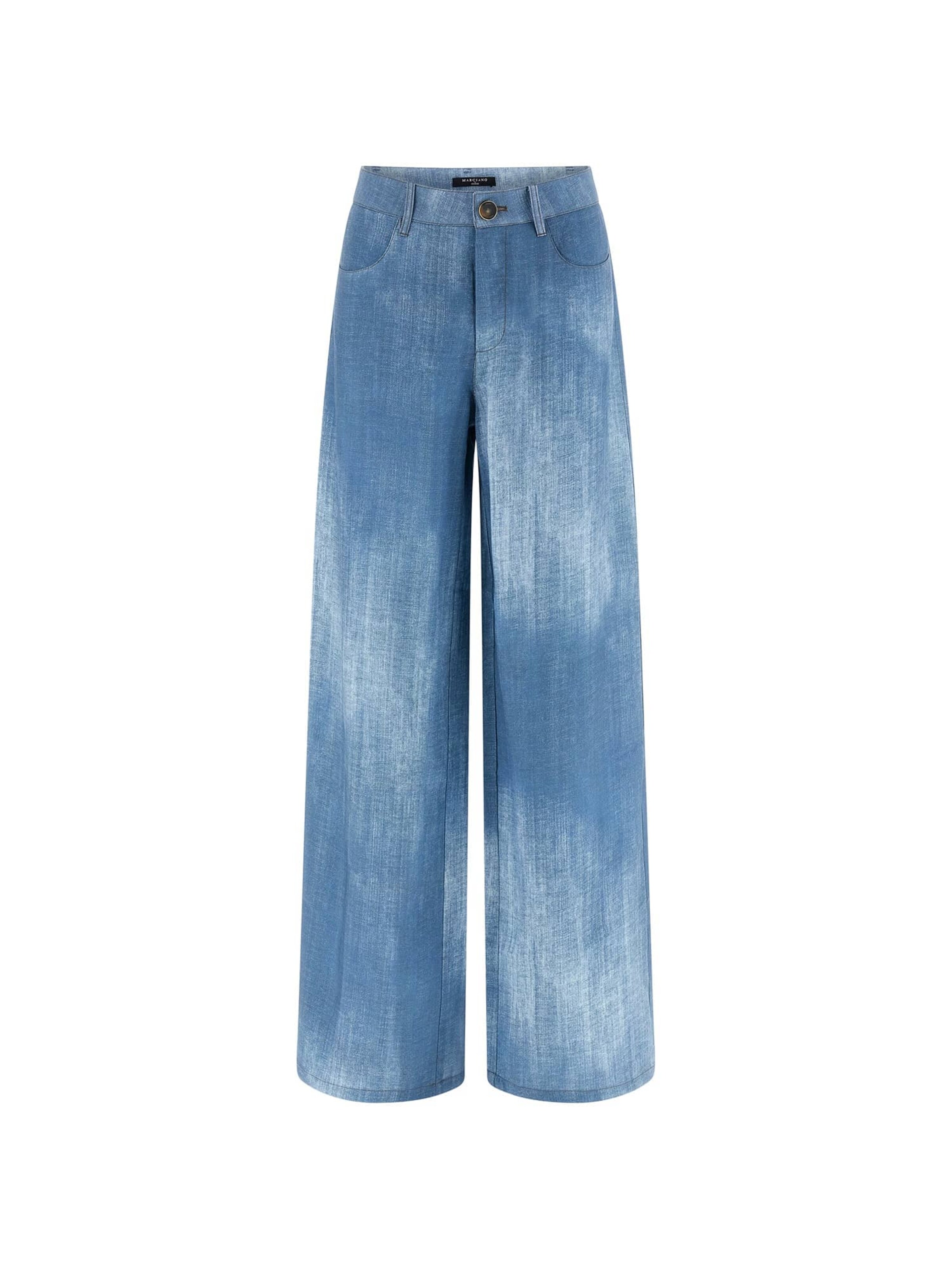 MARCIANO LOS ANGELES Wide Leg Hose in Blau: Vorderseite