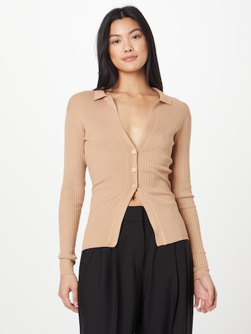 Cardigan Misspap en beige : devant