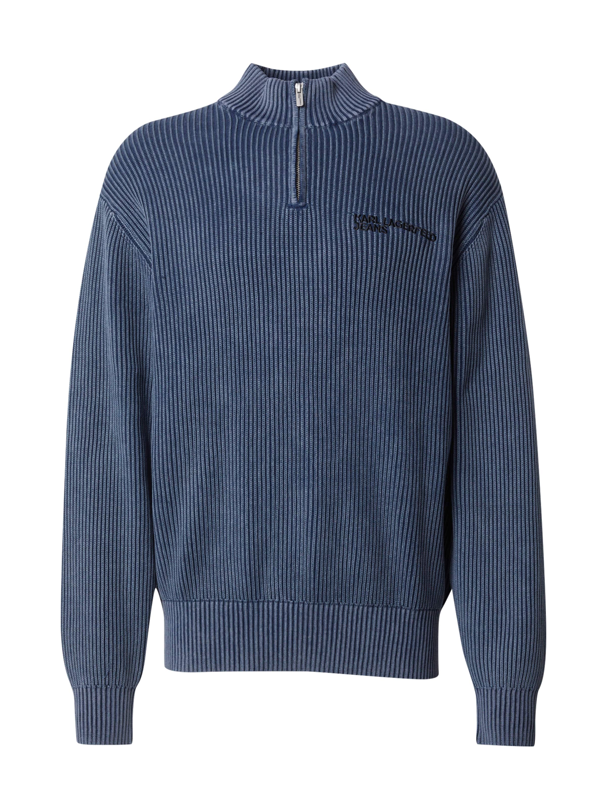 Pulover de la KARL LAGERFELD JEANS pe albastru: față