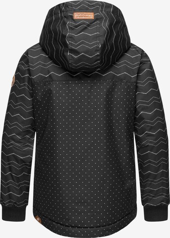 Ragwear Winter Jacket 'Kristla Chevron' in Black