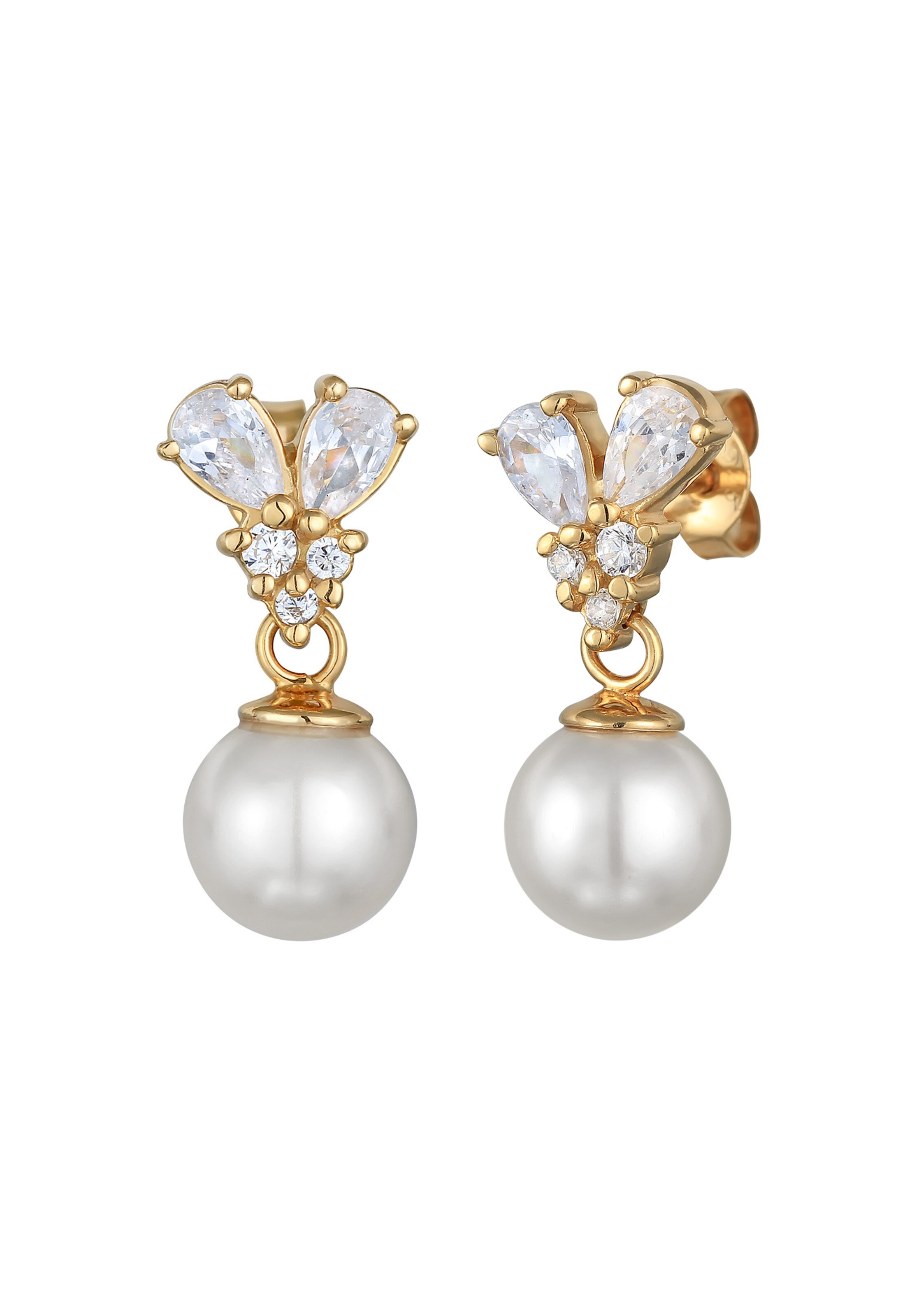 ELLI PREMIUM Oorbellen 'Kugel' in Goud: voorkant