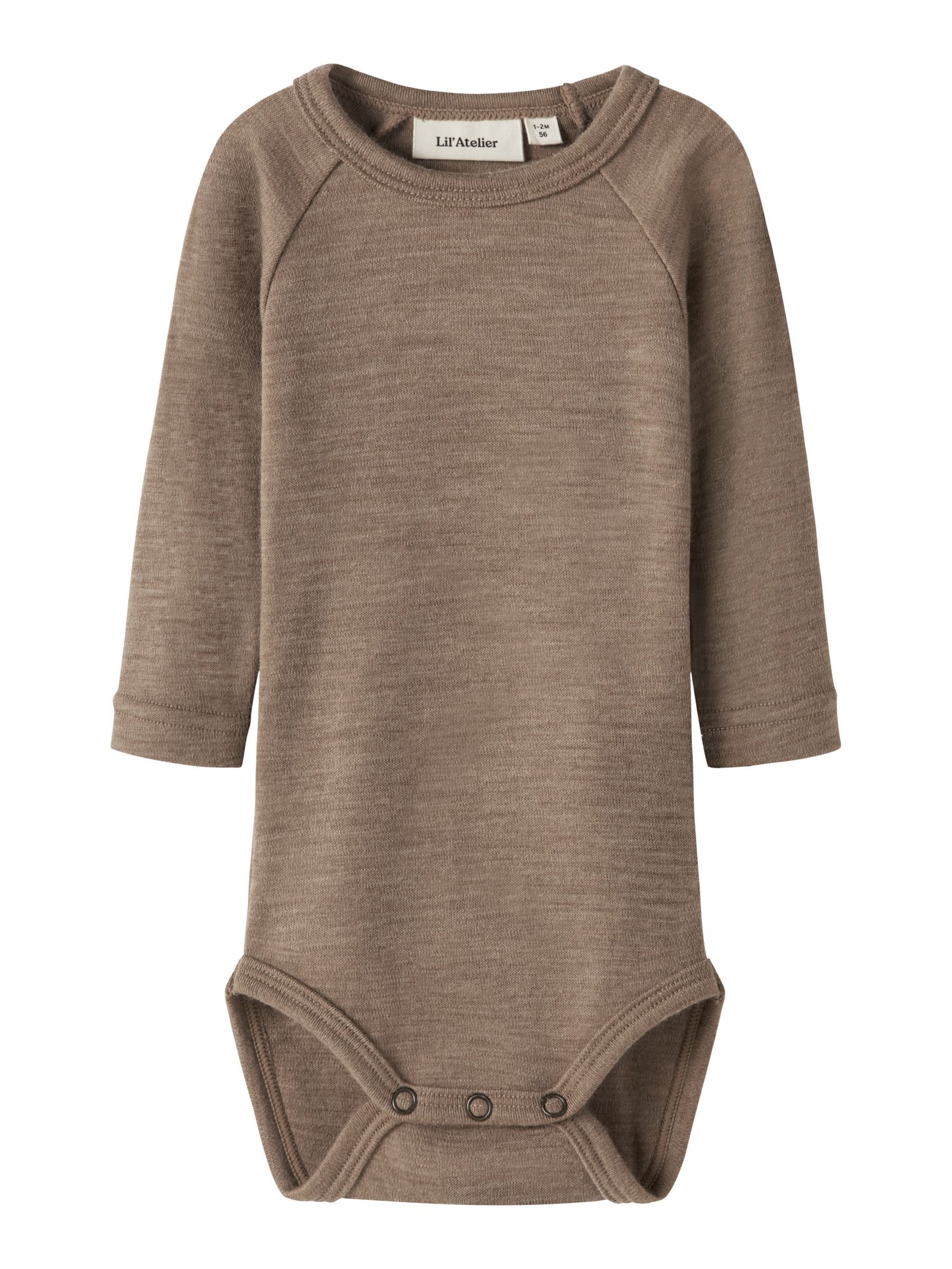 Lil'Atelier - Pijama entero/body en marrón: frente