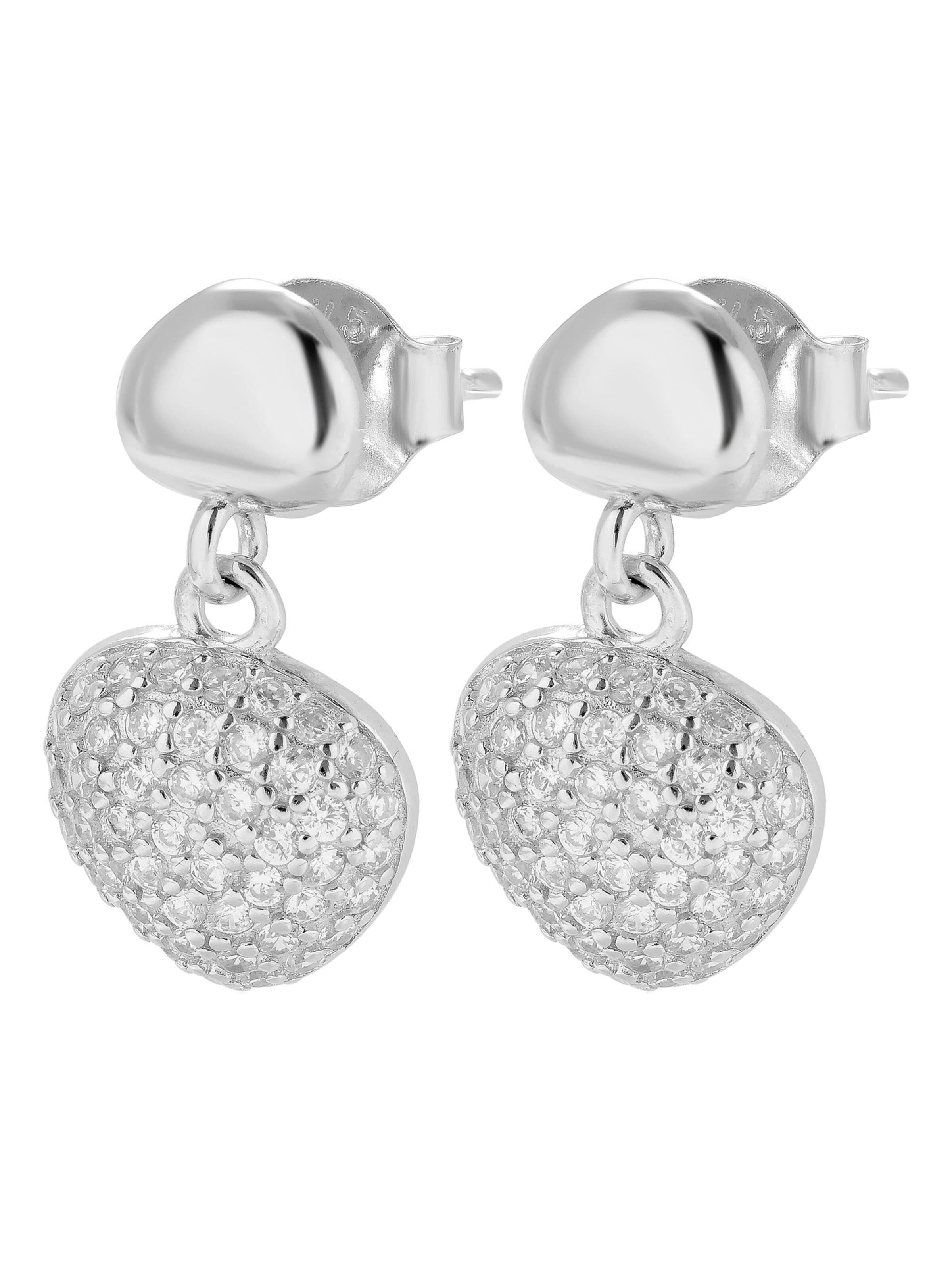 Akzent Earrings '"Karin" aus 925 Sterlingsilber, rhodiniert, langlebig' in Silver