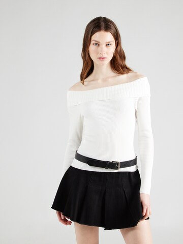 Pull-over 'BERTHA' ONLY en blanc : devant