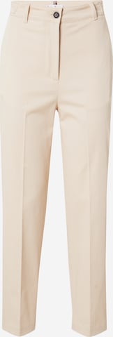 Regular Pantalon à plis TOMMY HILFIGER en beige : devant