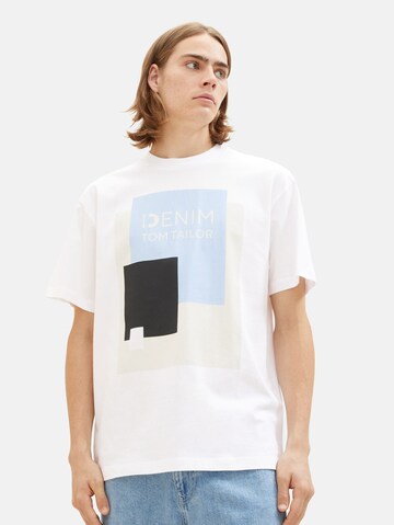 TOM TAILOR DENIM T-Shirt in Weiß