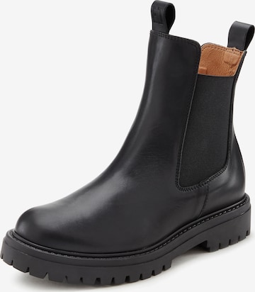 Boots chelsea di Elbsand in nero: frontale