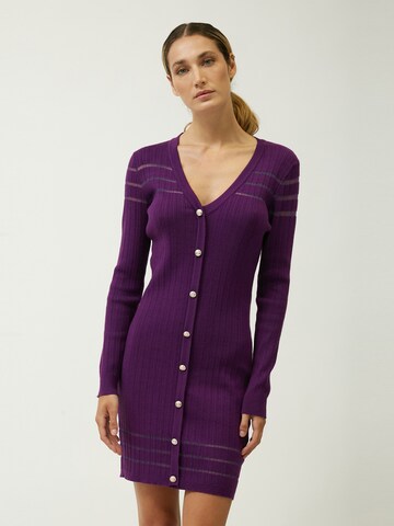 Robes en maille 'Faka' Influencer en violet : devant
