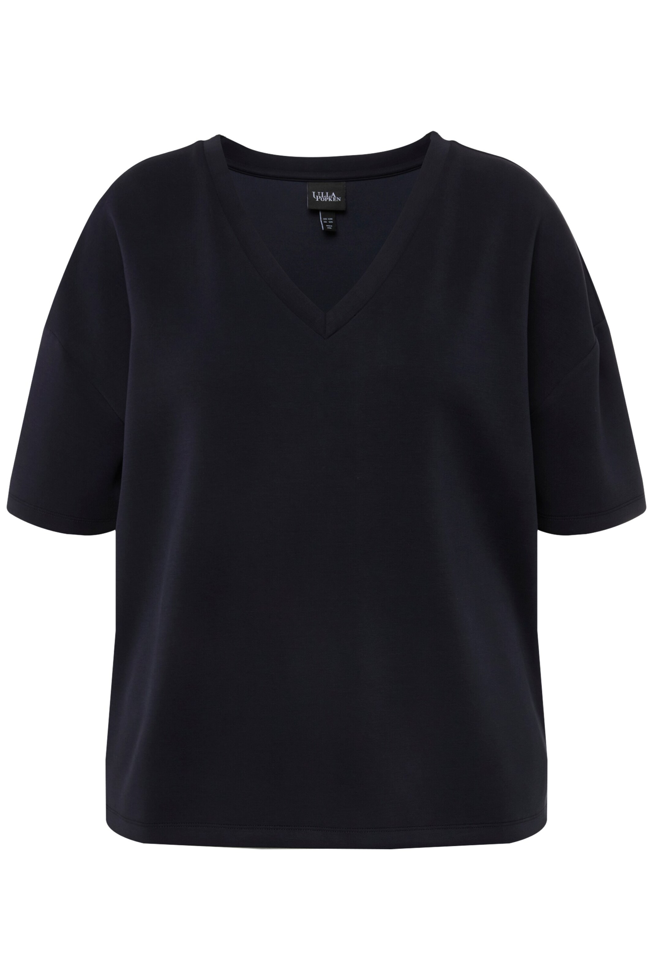 T-shirt Ulla Popken en bleu : devant