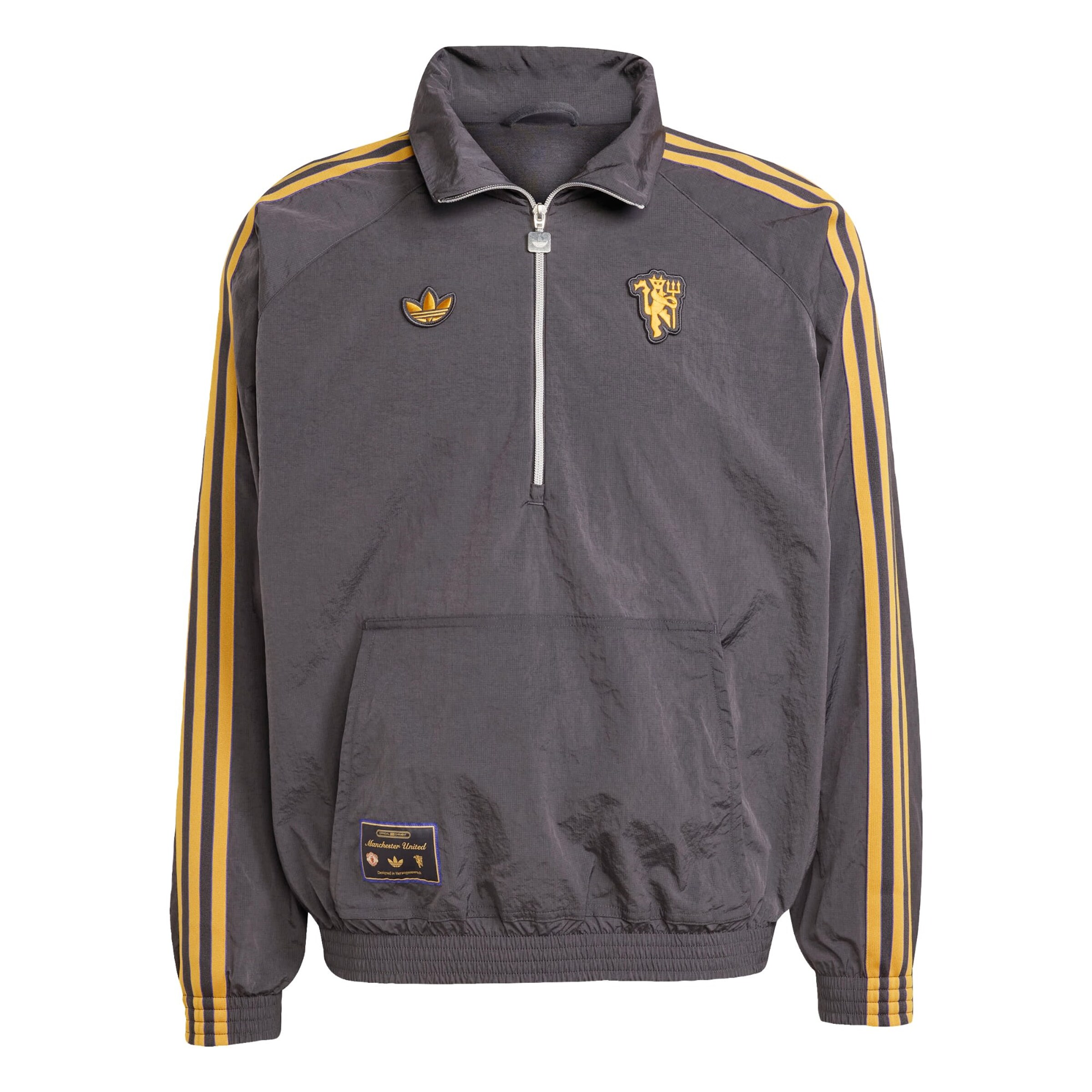 ADIDAS ORIGINALS Jacke 'Manchester United Terrace Icons' in goldgelb / schwarz, Produktansicht