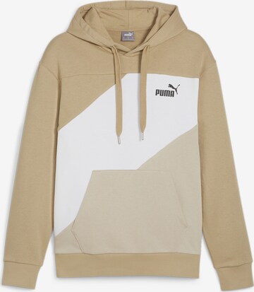 PUMA Sportsweatshirt 'Power' in Beige: voorkant