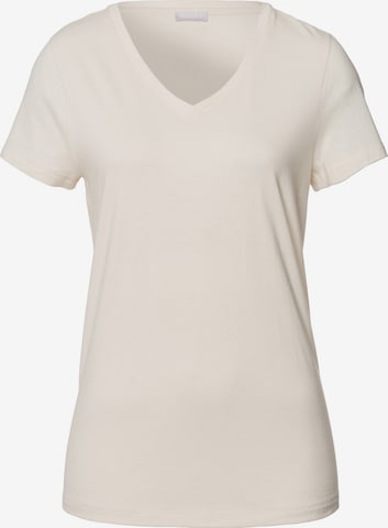 Hanro - Camisa 'Sleep & Lounge' em bege: frente