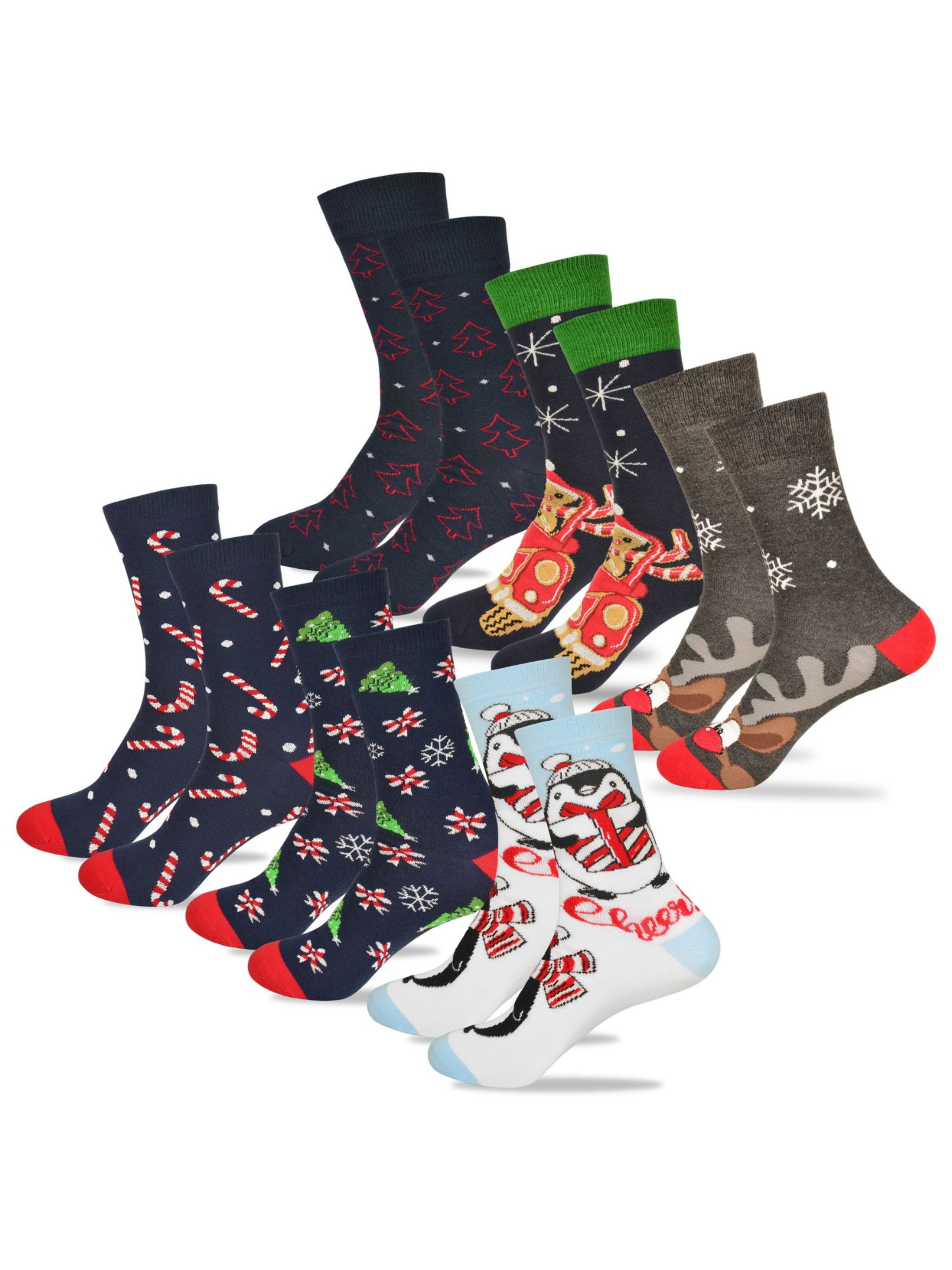 Lee Cooper Socken 'Weihnachtssocken' in Mischfarben: Vorderseite