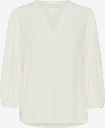 balts Kaffe Blūze 'KAAnnika': no priekšpuses