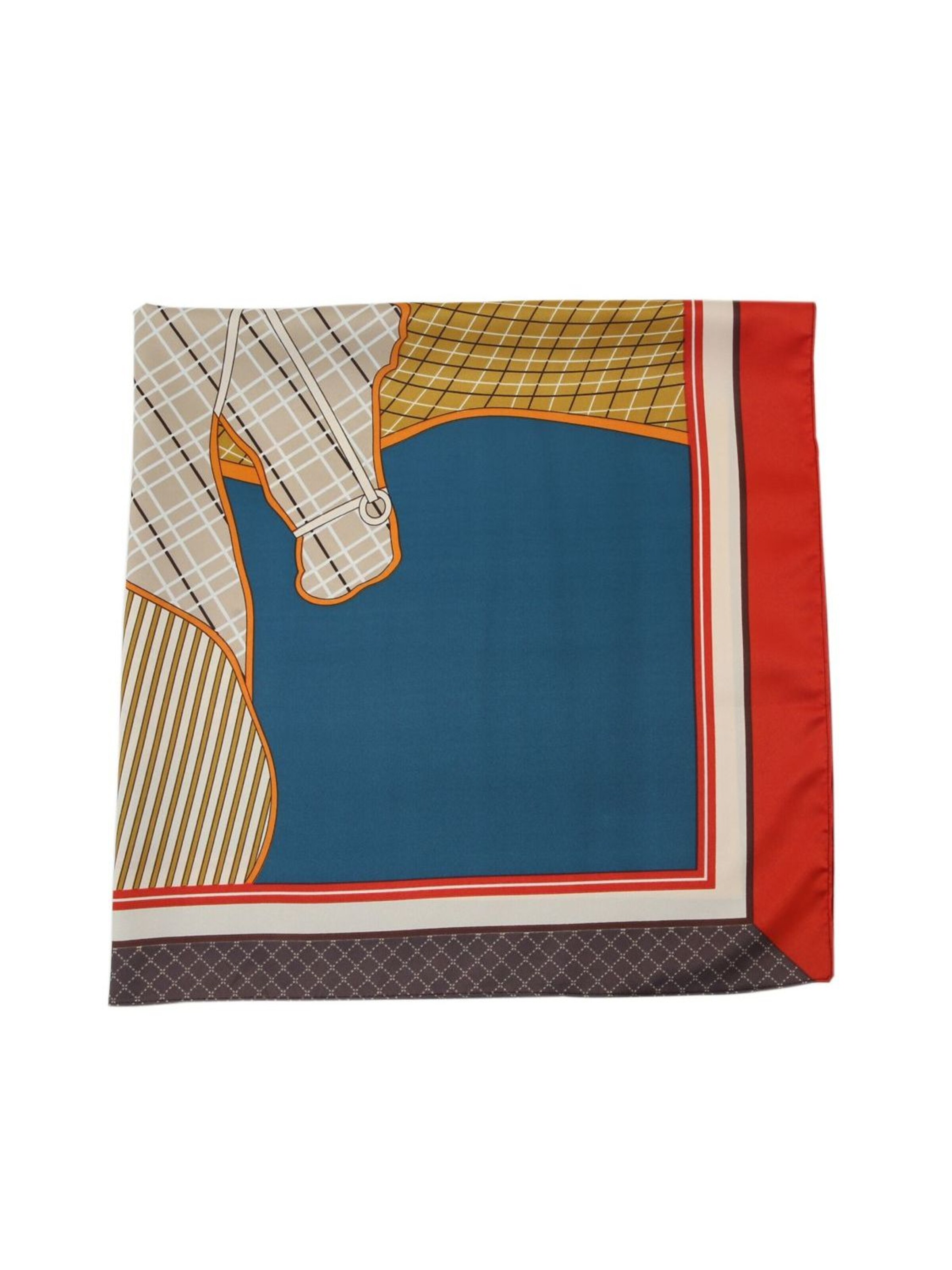 Sciarpa 'Grand carré de Soie Eleganthorse Zoé' di alberto cabale in marrone