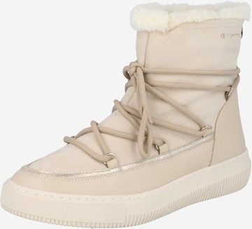 TOM TAILOR Snow Boots in Beige: front